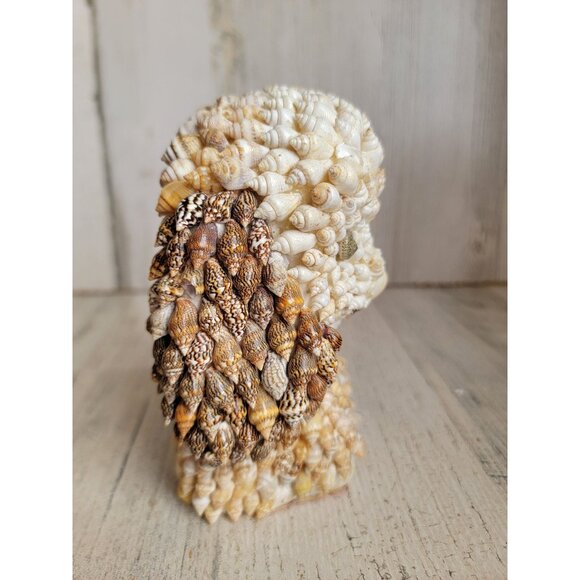 Himark vintage seashell covered dog folk art decor‎ figure unique - Picture 4 of 10